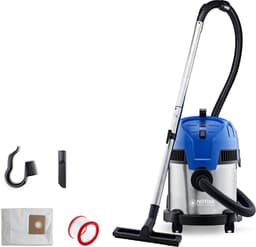 Nilfisk Multi II 22 INOX – Krachtige nat- en droogzuiger met 1200W motor, roestvrijstalen 22L container en blaasfunctie, Stof-/waterzuiger, Alleszuiger — thumbnail 1