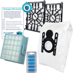 Multaparts® stofzuiger-APK set geschikt voor Bosch Move On & serie 6 | Complete onderhoudsset met stofzuigerzakken type G-ALL (10 x), motorfilter (2 x), HEPA filter, geursticks (5 x), APK-checklist & APK-sticker | Je stofzuiger weer als nieuw — thumbnail 1
