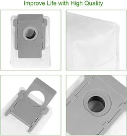 4 stuks - Vervangende zakken - Geschikt voor iRobot Roomba i7, i7+, s9, s9+, E5, E6 - Onderdelen voor Clean Base-stofzuiger Stofzakken — thumbnail 5
