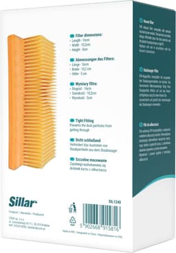 Sillar, stofzuigerfilter, uitlaat, HEPA, geschikt met Karcher WD4, WD5, WD6, MV4, MV5, MV6 stofzuigers, vervanging voor filters 2.863-006.0, 2.863-005.0, 16x10.2x5 cm, 1 stuk — thumbnail 3