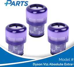 Dyson V11 Absolute Extra+ Filters (3 Stuks, Plus.Parts® alternatief voor 970013-02) — thumbnail 1
