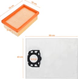 Accessoirespakket voor Karcher WD4 WD5 WD6 MV4 MV5 MV6 - Vervanging Stofzakken 2.863-006.0 [Set 8] Vervanging Filter 2.863-005.0 [Set 2] — thumbnail 2