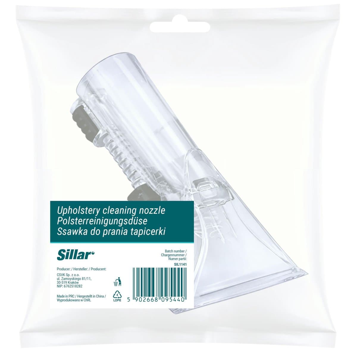 Sillar stofzuigerzuigmond - zuigmond voor het reinigen van bekleding - universeel 35mm - geschikt voor Karcher SE serie, A, WD3- WD6, Bosch Parkside Makita - voor wassen banken, stoelen, matrasen - 1stk — afbeelding 1