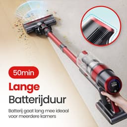 Golermo PowerSweep One – Draadloze Steelstofzuiger – 2-in-1 – 120W – 0.8L Zakloos – HEPA Filter – Accu – Voor Alle Vloeren — thumbnail 4