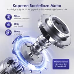Elekiatech Steelstofzuiger - 48000 Pa - 2200 mAh Accu - Touchscreen en anti - klit borstel - Steelstofzuiger Draadloos - Batterijduur tot 50 minuten - 1,5 L Stofbak - Geschikt voor tapijt, harde vloeren en dierenhaar - Paars — thumbnail 2