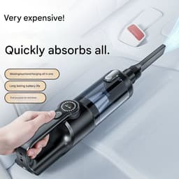 Draadloze handstofzuiger, krachtige draadloze stofzuiger, éénknops stofverwijdering, auto-stofzuiger, multifunctionele mini-autostofzuiger, draagbare stofzuiger, geel — thumbnail 3