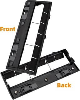 2 stuks Hoofdborstelafdekking - geschikt voor Ecovacs Deebot Ozmo -X1-serie - T8 - T5 - T9 - T10 - T20 - N5 - N8 - N9 - N8pro - klitvrije borstel - zwart — thumbnail 5
