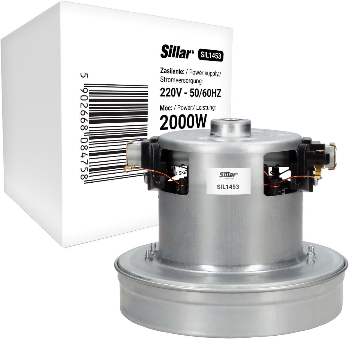 Sillar, stofzuigermotor 2000W - enkele turbine - vervanging - geschikt voor LG Zelmer Bosch Samsung Meteor stofzuigers - 220V - 50/60Hz — afbeelding 1