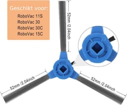 XL Borstel & Filter set Geschikt Voor Eufy Robovac 11s, 15C Robovac 30 — thumbnail 2