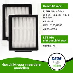DEGG® - Servicekit - Stofzuigerzakken & Hepa filters geschikt voor iRobot Roomba i8 i8+ i7 i7+ i6 i6+ i5 i5+ i4 i4+ i3 i3+ - 6x zakken 5x hepa filter - geschikt voor iRobot Roomba onderdelen - onderhoudspakket — thumbnail 4