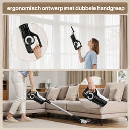 Sello! steelstofzuiger – draadloze steelstofzuiger – lichtgewicht – wasbaar HEPA filtersysteem – led lamp – 30.000 Pa zuigkracht — thumbnail 5
