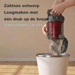 VALI® Stofzuiger Zonder Zak - Compact en Licht - Stofzuiger - Grijs - 42cm x 25cm x 33cm — thumbnail 3