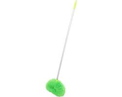 Plafondventilator Reiniger - Stofdoek met steel - Hoge plekken schoonmaken - Verstelbare extensiearm - 140 cm - Groen