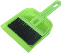 Miniatuur Veegset - Kleine Stoffer Blik - Bureau Schoonmaken - Ergonomische Grip - 43 Gram - Blauw Groen — thumbnail 2