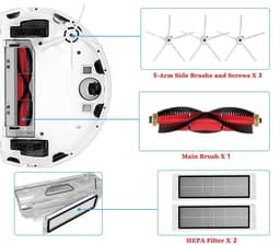 Reserveonderdelen voor Xiaomi Roborock S5 S6 Max 10 onderdelen — thumbnail 4