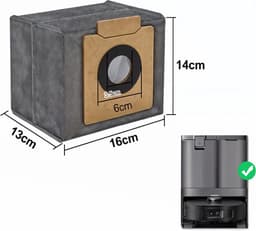 20x Stofzuigerzakken geschikt voor Eufy Clean X8 Pro / X10 Pro Omni - reservezakken - accessoireset - stofzuigerzakken - zelflegend station - robotstofzuiger — thumbnail 2
