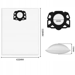 AreoSe - Stofzuigerzakken voor Karcher WD4 WD5 WD6 - 10 stuks — thumbnail 4