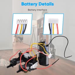 18V Batterij - Accu Vervanging - Stofzuigen - Hoge Capaciteit - 3200mAh - Zwart — thumbnail 5