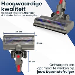 Actueell® 2 in 1 Opzetstuk S2 Geschikt voor Dyson V15, V11, V10, V8, V7 Steelstofzuiger – Turbo Vloerborstel met 4 LED Lampen – Parketborstel – Gemotoriseerde Roterende Borstel – Vervangende Zuigmond — thumbnail 3