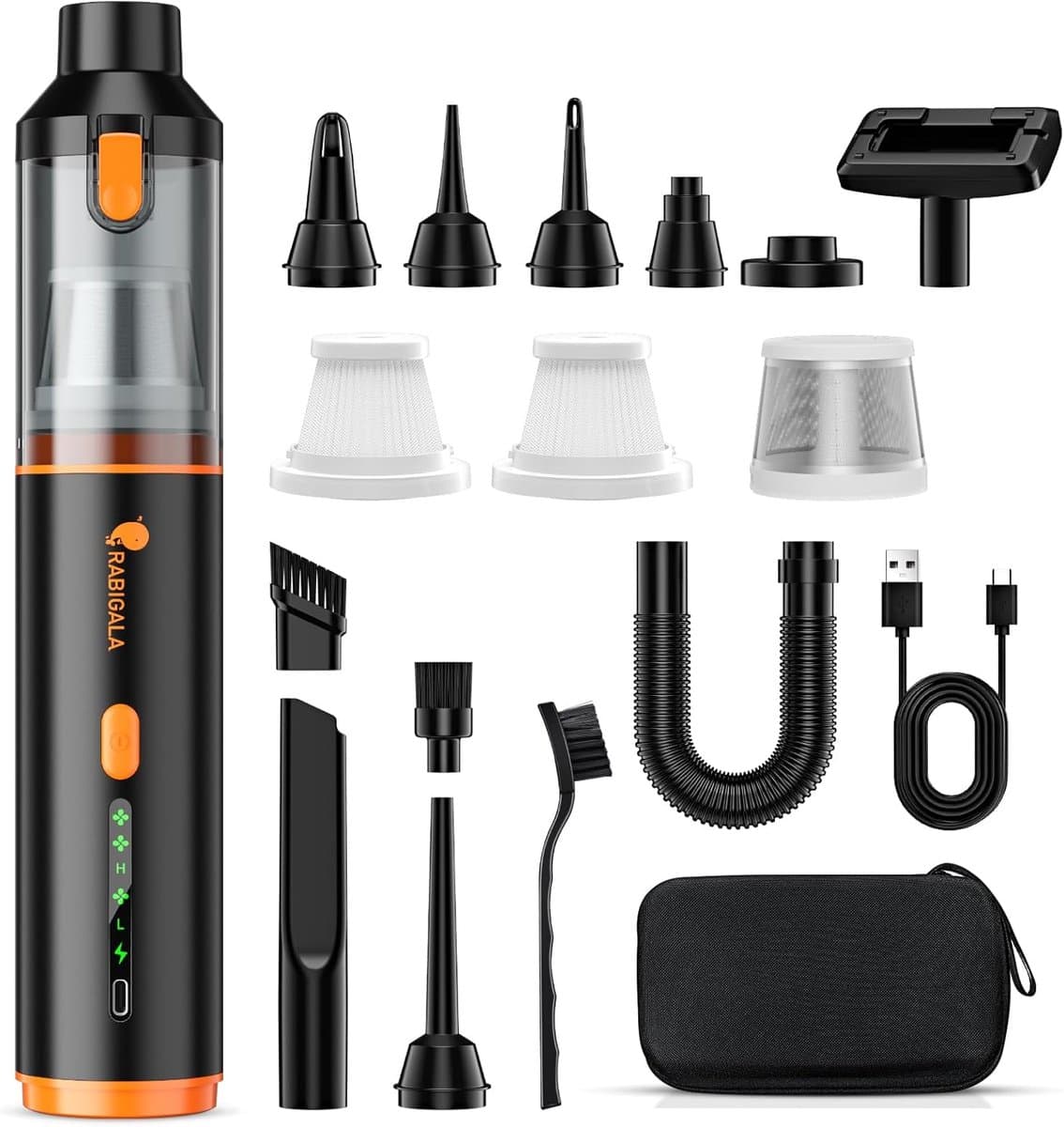 Handstofzuiger Draadloos 30000Pa – 4-in-1 Autostofzuiger – HEPA Filter – 40 Min Batterijduur — afbeelding 1