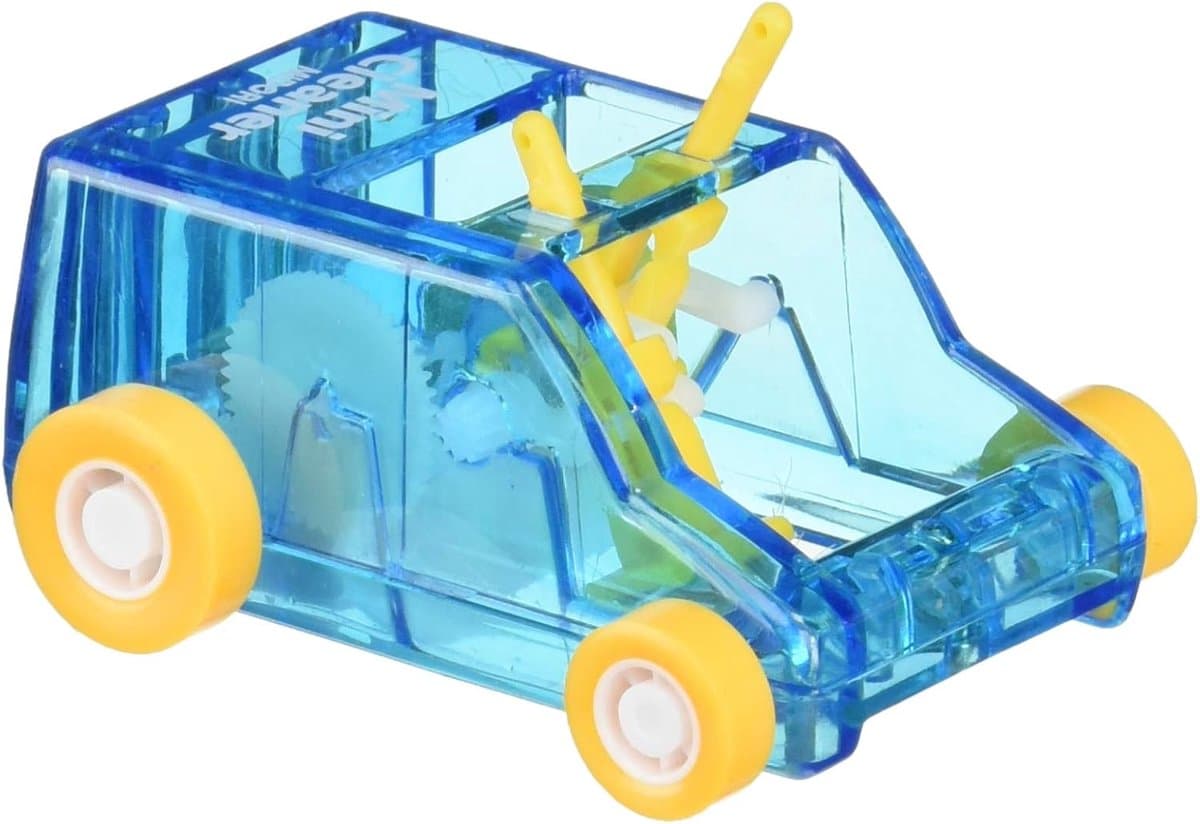 Mini Bureau Stofveger - Desktop Reiniger - Bureau Opruimen - Compact Design - 31" H - Blauw Transparant — afbeelding 1