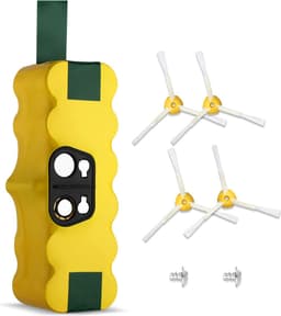 PowerExtra 14.4V 4000 mAh Batterij Geschikt voor iRobot Roomba 500, 600, 700 & 900 Series - Vervangende Accu 14.4V 4000 mAh met 4 Borstels Geschikt voor Automatische Roomba Stofzuigers — thumbnail 1