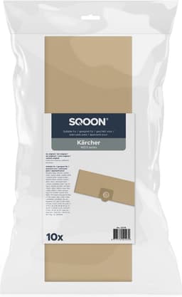 SQOON® Stofzuigerzakken Geschikt voor Kärcher WD3 / MV3 - Vervangt 6.959-130.0 - 10 Stuks — thumbnail 2