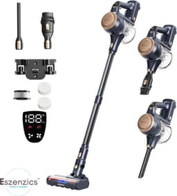 Eszenzics™ Steelstofzuiger ProP11 - Draadloos - Krachtige 30 kPa stofzuiger - 60 minuten - Ontwar borstel - 4-lagen filter - LED display - Handstofzuiger — thumbnail 1