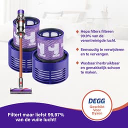 DEGG® - Hepa Filter Geschikt voor Dyson V10 - Wasbaar - Vervangt Dyson V10 Filter - Onderdelen - Duurzaam - Premium Kwaliteit - 4 STUK(S) — thumbnail 4
