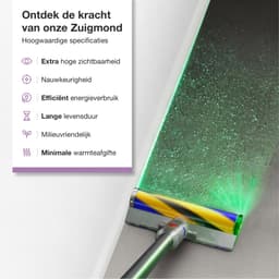 SVENNE® Zuigmond met Groen Licht en Stofdetectie - Geschikt voor Dyson V15 / V11 / V10 / V8 / V7 - Mondstuk met LED Verlichting - Parketborstel Accessoires & Onderdelen voor Steelstofzuiger - Opzetstuk Borstel - Triggerlock - Wasbaar — thumbnail 2