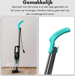 Steelstofzuiger - 2-in-1 Handstofzuiger - Stofzuiger Zonder Zak - Vacuum Cleaner - Met Snoer & Steel - Kruimeldief — thumbnail 3