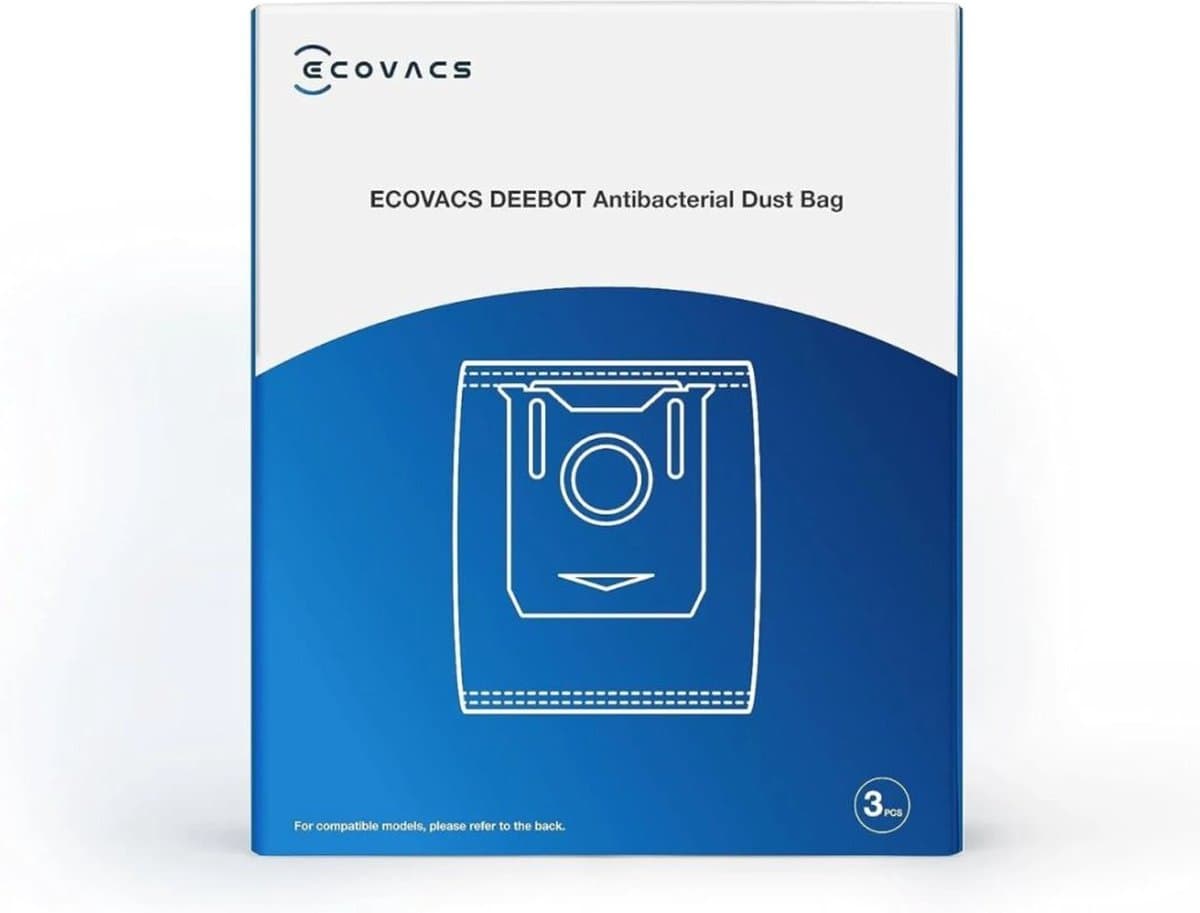 ECOVACS - DEEBOT X2 Omni, X5 Omni, T30 Omni en T30 Pro Omni - Antibacterieel Stofzuigerzak - 3 liter - 3 zakken — afbeelding 1