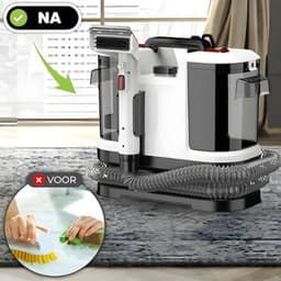 KAD® Vlekkenreiniger - Vlekkenreiniger voor Bank & Tapijt - Krachtige Tapijtreiniger Machine - Zwart/Wit - 18cm x 30cm x 36cm — thumbnail 2