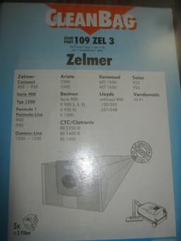 Cleanbag Zelmer stofzuigerzakken Lloyds Solac etc 5stuks 2 filters 109zel3 — thumbnail 3