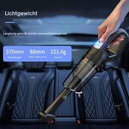 Krachtige Draadloze Auto Stofzuiger - Mini Stofzuiger voor Auto — thumbnail 5