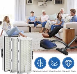 3 HEPA AirClean Plus filters wit, geschikt voor Miele Complete C3 PowerLine, S8340 stofzuiger, AirClean SF-HA 50, compatibel met Complete C2, C3, Compact C1, C2, en modellen S4000, S5000, S6000 en S8000. — thumbnail 3