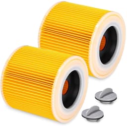 2-delige Filterset - Geschikt voor Karcher WD2 WD3 WD3P MV2 MV3 Stofzuigers, Vervanging 6.414-552.0/64145520 — thumbnail 1