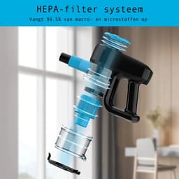 SteeFly® Steelstofzuiger - Ysora N3 - 4in1 - Krachtig & zakloos - Draadloos gemak - Lichtgewicht design - Kleur: lichtblauw — thumbnail 5