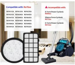 1 x SET FILTERS vervanging VOOR ROWENTA TEFAL STOFZUIGER - VERVANGINGSFILTER ZR006001. ROWENTA: RO692 RO693 RO694 RO695 RO696 RO697 RO698 RO699 RO721 RO722 RO723 RO724 RO725 RO726 RO727 RO728 TEFAL: TW695 TW698 TW699 TW723 TW724 TW726 — thumbnail 5