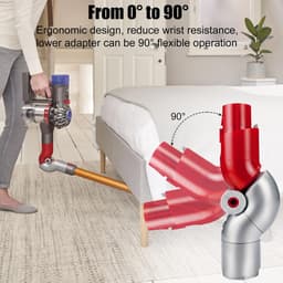 Onderste adapter geschikt voor Dyson V10 Slim / V12 Digital Slim lichtgewicht stofzuiger - Gebogen verlengstuk snelontgrendelingsadapter - Schoonmaakgereedschap voor thuis - Geschikt voor Dyson Steelstofzuiger - stofzuiger accessoires — thumbnail 3