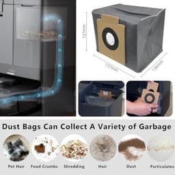 PolkaHome 34-delige accessoireset geschikt voor Eufy X10 Pro Omni stofzuigerrobot – 8 stofzuigerzakken, 8 wasbare stofzuigerdoekjes, 8 zijborstels, 8 HEPA-filters, 2 hoofdborstels – complete onderhoudskit met reserveonderdelen. — thumbnail 3