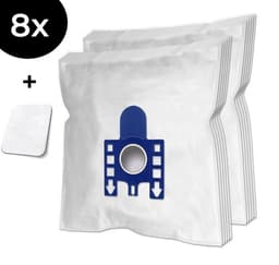 Zedar - Stofzuigerzakken - Geschikt voor Miele GN, classic C1 complete C2/C3 - 8 stuks - inclusief 1 filter — thumbnail 2
