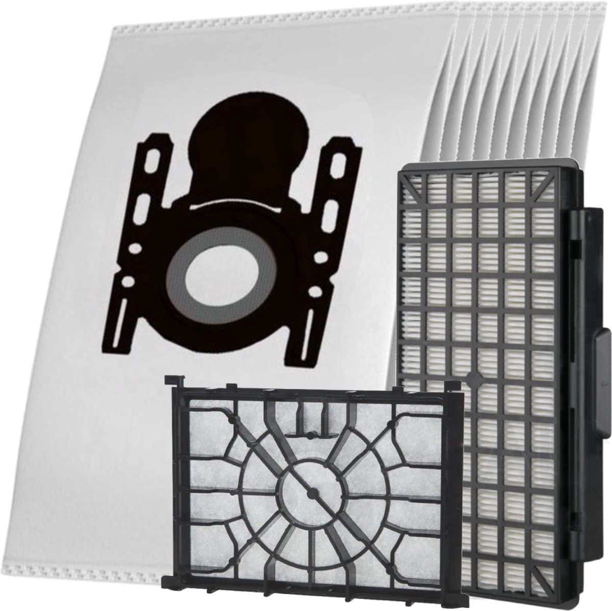 Filter en stofzuigerzakken set geschikt voor Bosch Free'e en In'Genius HEPA Vervanging G ALL, BBZ154HF en BBZ02MPF — afbeelding 1