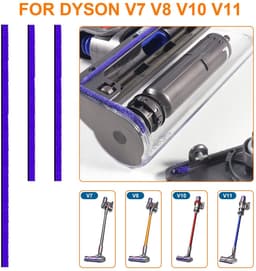 Dailygoody - Set van 3 pluche strips - Stofzuiger accessoires - Blauw - Zelfklevende pluche band - Geschikt voor Dyson V6 V7 V8 V10 V11 V12 V15 — thumbnail 4