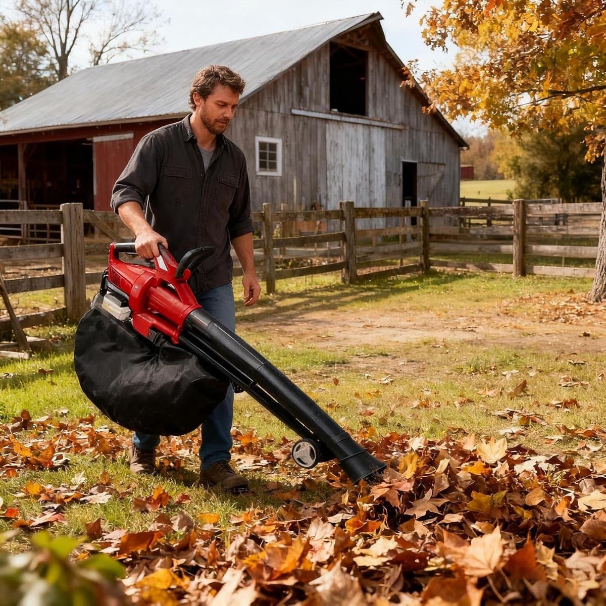 Opvangzak Blad Stofzuiger - Reserve Zakken - Tuin Onderhoud - Ritssluiting Bodem - 30 cm Opening - Zwart — afbeelding 1