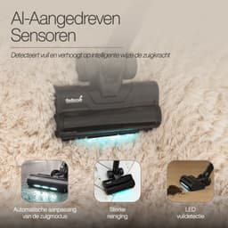 GoScrub® Steelstofzuiger Draadloos - 680W - Kruimeldief - 4 Opzetstukken - Stofzuiger 35kPa zuigkracht - Zonder zak op accu - Inclusief muurhanger - X680 Ultra — thumbnail 2