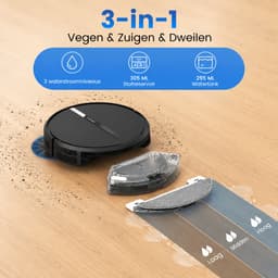 AIRROBO G60 – Robotstofzuiger - voor nat en droog gebruik – met dweilfunctie – combineert vegen, stofzuigen en dweilen in één apparaat – krachtige zuigkracht van 3000 Pa – intelligente gyroscoopnavigatie — thumbnail 4