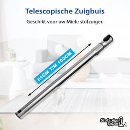 Telescopische Zuigbuis geschikt voor Miele - A-Kwaliteit Alternatief Buis - vervangende Stofzuiger Stang o.a. geschikt voor CX1, C3, C2, C1, S8, S6, S5, S4, S2, S8000, S6000, S5000, S4000, S2000, S700, S500, S300 Series - Hoog Kwaliteit Stang — thumbnail 2