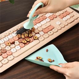 Mini schep borstel - Reinigingsset - Bureau schoonmaken - Compact ontwerp - Niet gespecificeerd - Groen — thumbnail 4