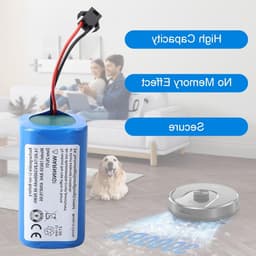 Krachtige 3400 mAh batterij voor diverse stofzuigers zoals Tikom, Yeedi en Conga, ideaal voor langdurig gebruik en optimale prestaties — thumbnail 5